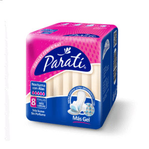 toallas higienicas parati normal con alas 8 uds.