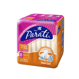 toallas higienicas parati normal con alas 8 uds.